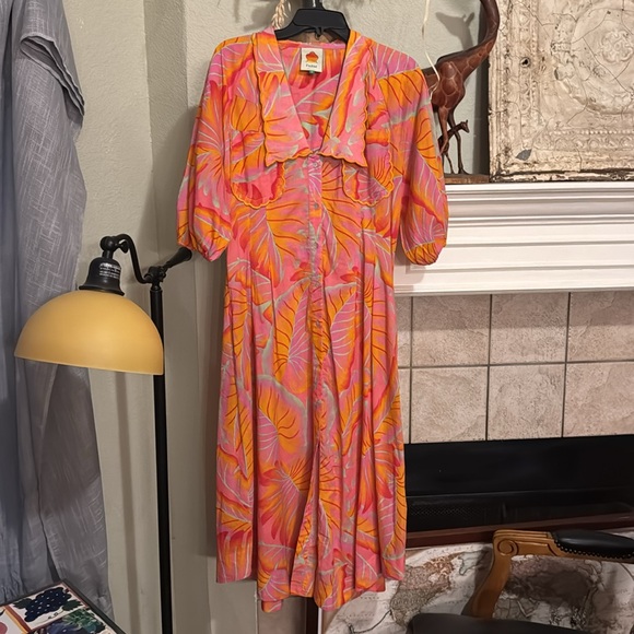 Farm Rio Bright Forest Midi Dress - Picture 7 of 7